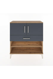 Arges Şifonyer 3 Raflı Tek Çekmeceli 2 Kapaklı 88x30x96 Çam-Antrasit