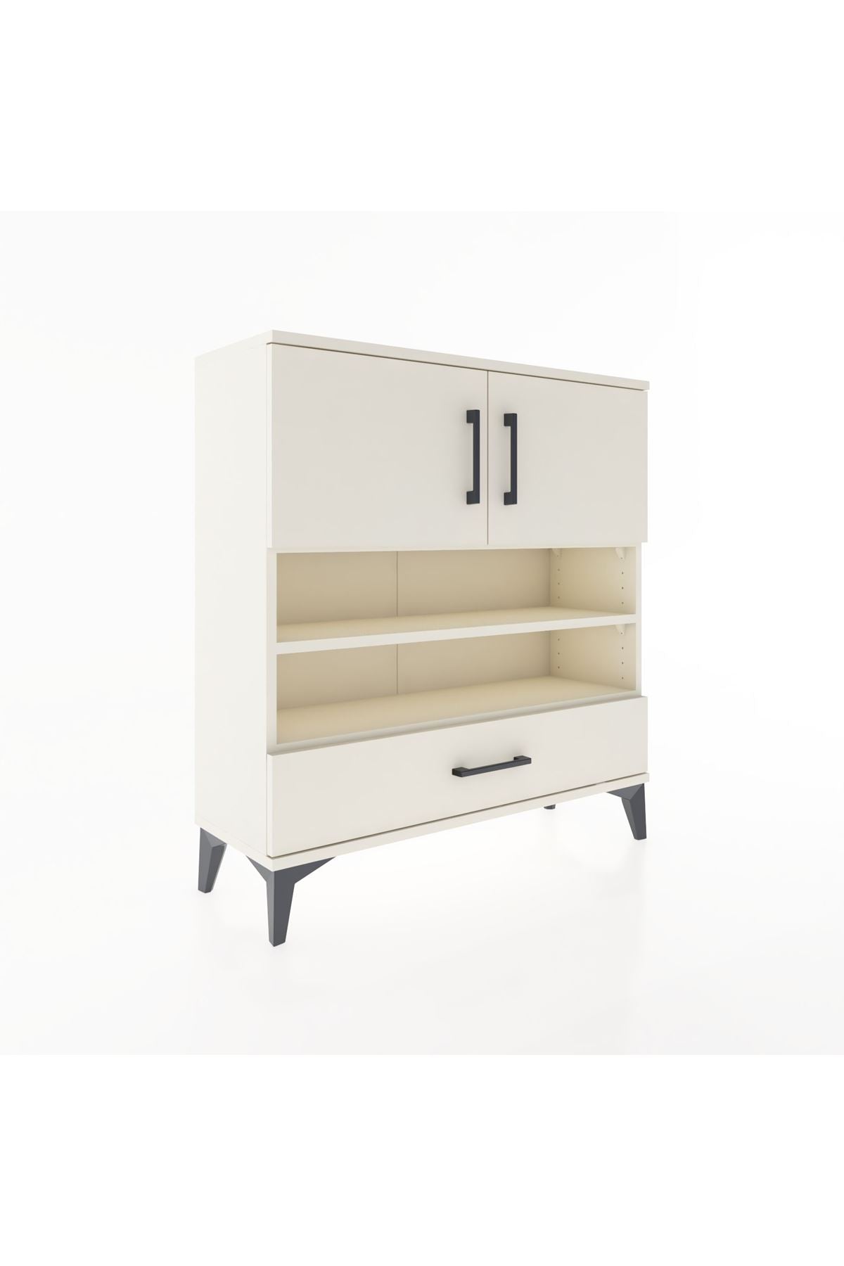 Arges Şifonyer 4 Raflı Tek Çekmeceli 2 Kapaklı 88x30x96 Aytaşı-Aytaşı