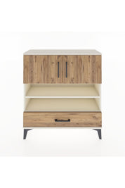 Arges Şifonyer 4 Raflı Tek Çekmeceli 2 Kapaklı 88x30x96 Aytaşı-Çam