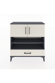 Arges Şifonyer 4 Raflı Tek Çekmeceli 2 Kapaklı 88x30x96 Antrasit-Aytaşı