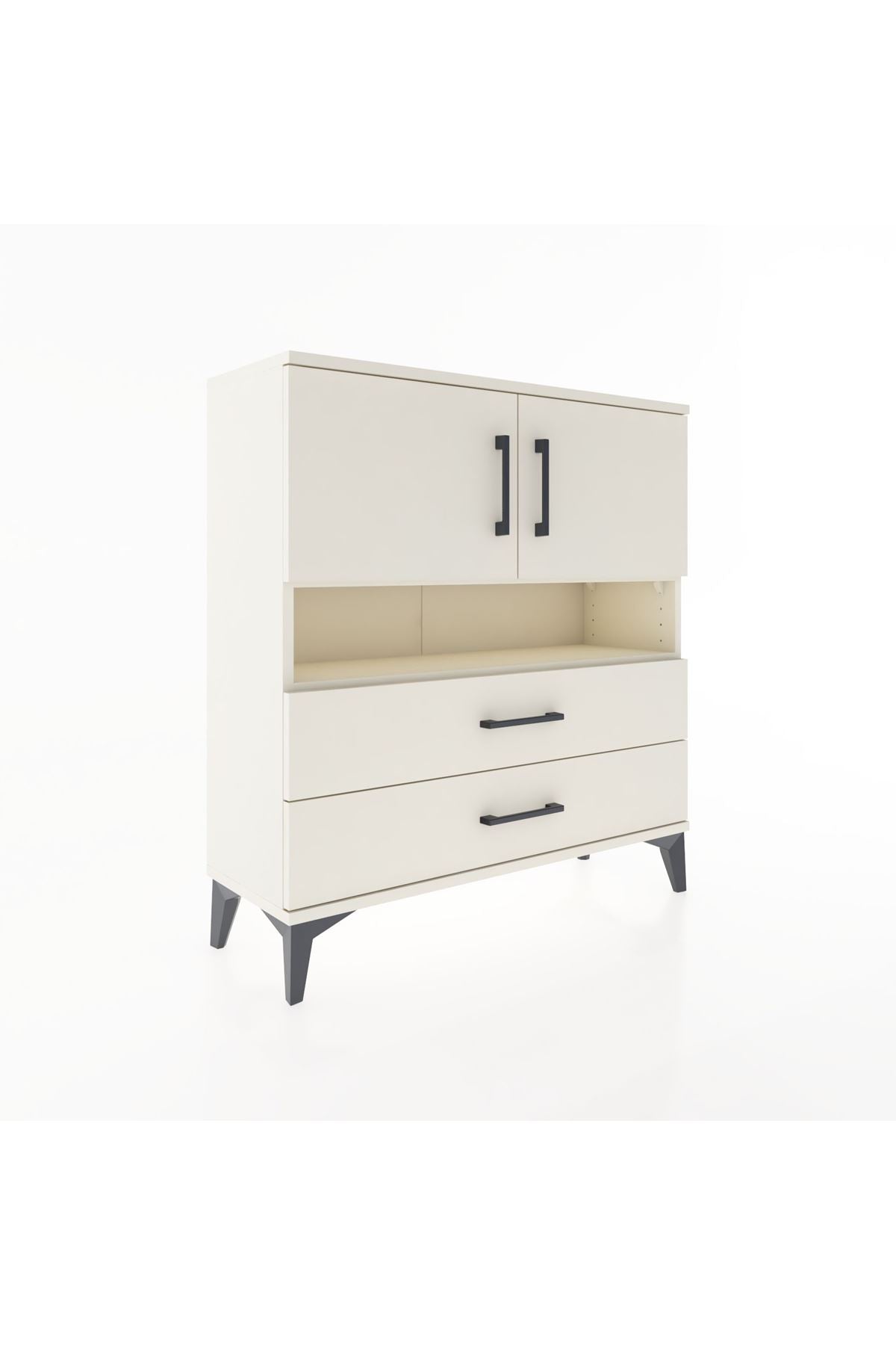 Arges Şifonyer 3 Raflı 2 Çekmeceli 2 Kapaklı 88x30x96 Aytaşı-Aytaşı