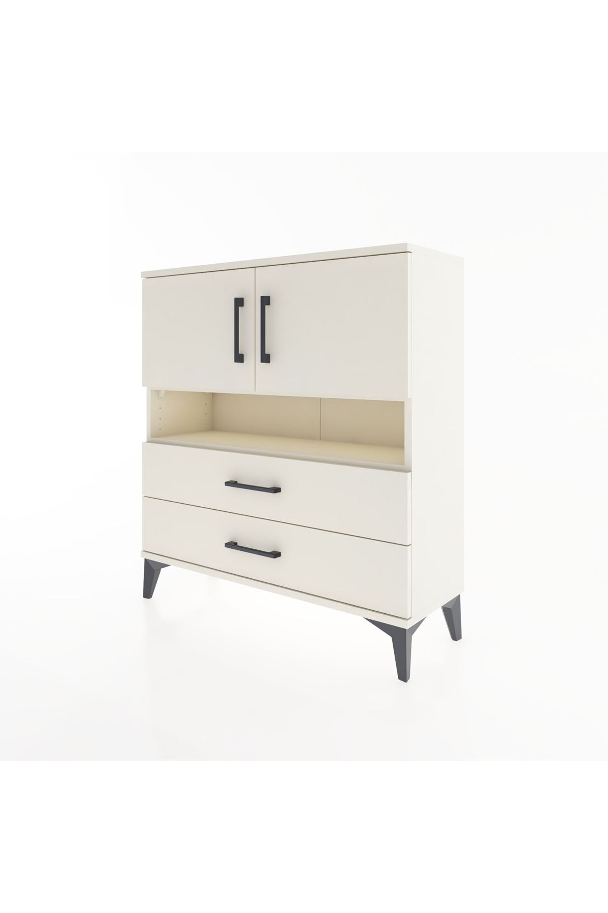 Arges Şifonyer 3 Raflı 2 Çekmeceli 2 Kapaklı 88x30x96 Aytaşı-Aytaşı