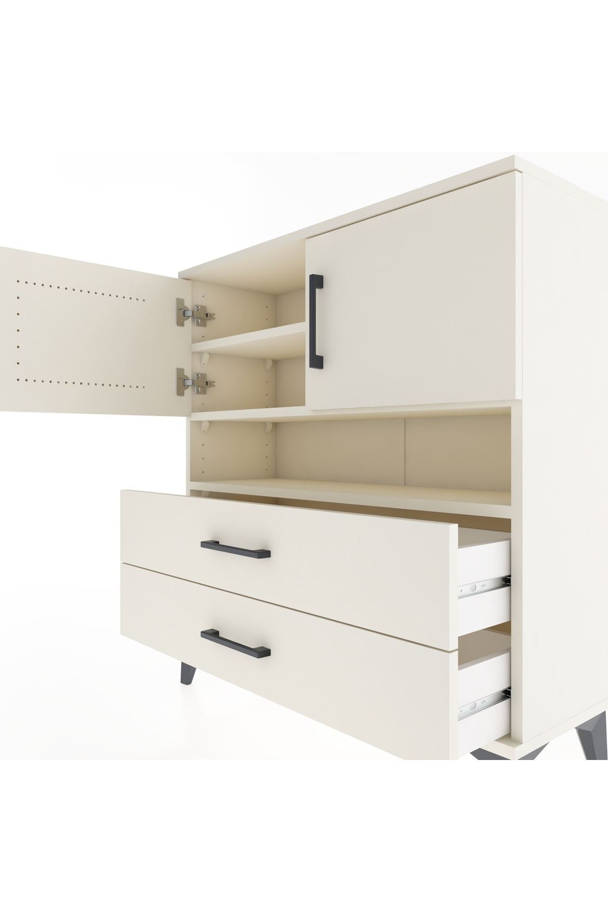 Arges Şifonyer 3 Raflı 2 Çekmeceli 2 Kapaklı 88x30x96 Aytaşı-Aytaşı