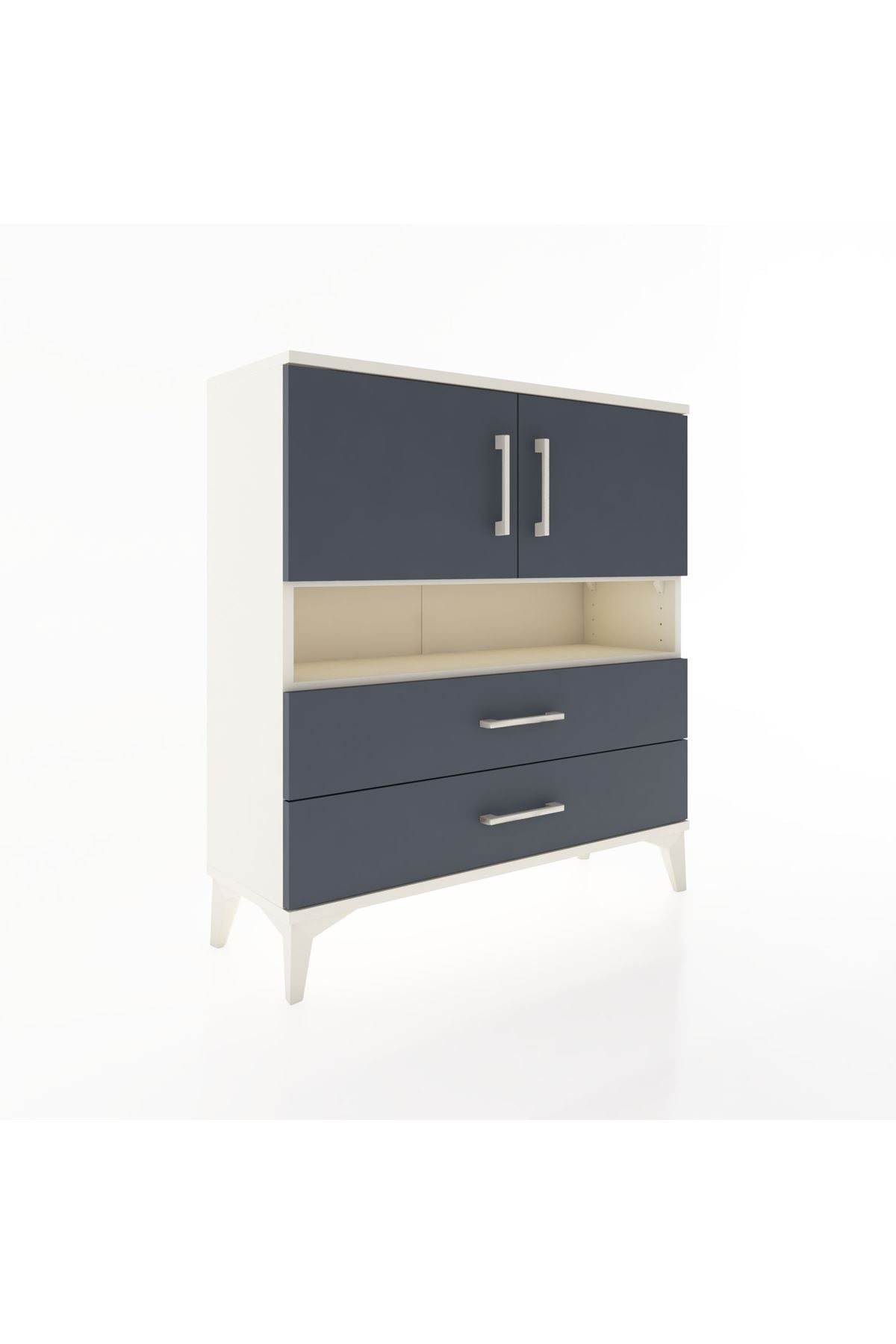Arges Şifonyer 3 Raflı 2 Çekmeceli 2 Kapaklı 88x30x96 Aytaşı-Antrasit