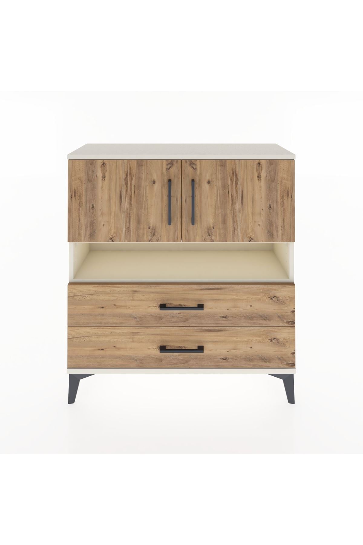 Arges Şifonyer 3 Raflı 2 Çekmeceli 2 Kapaklı 88x30x96 Aytaşı-Çam