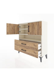 Arges Şifonyer 3 Raflı 2 Çekmeceli 2 Kapaklı 88x30x96 Aytaşı-Çam