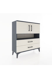 Arges Şifonyer 3 Raflı 2 Çekmeceli 2 Kapaklı 88x30x96 Antrasit-Aytaşı