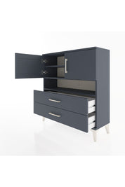 Arges Şifonyer 3 Raflı 2 Çekmeceli 2 Kapaklı 88x30x96 Antrasit-Antrasit