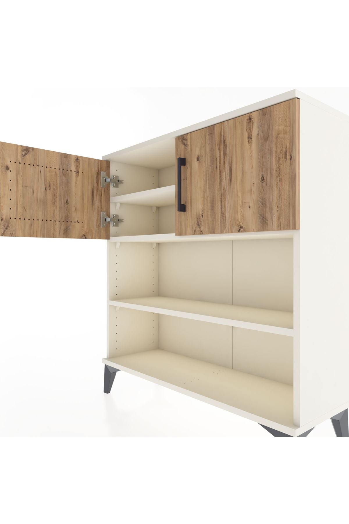 Arges Şifonyer 3 Raflı 2 Kapaklı 88x30x96 Aytaşı-Çam