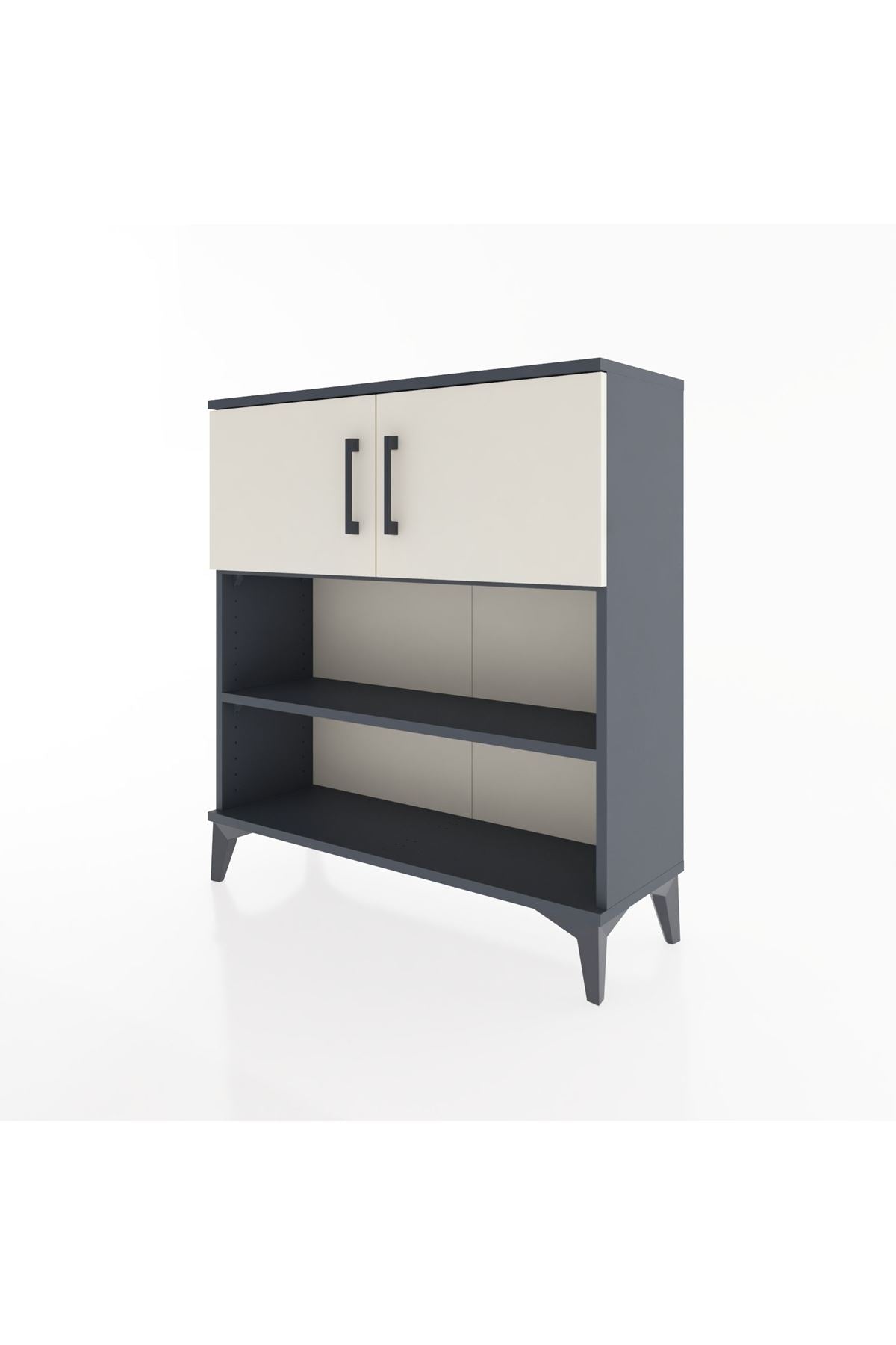 Arges Şifonyer 3 Raflı 2 Kapaklı 88x30x96 Antrasit-Aytaşı