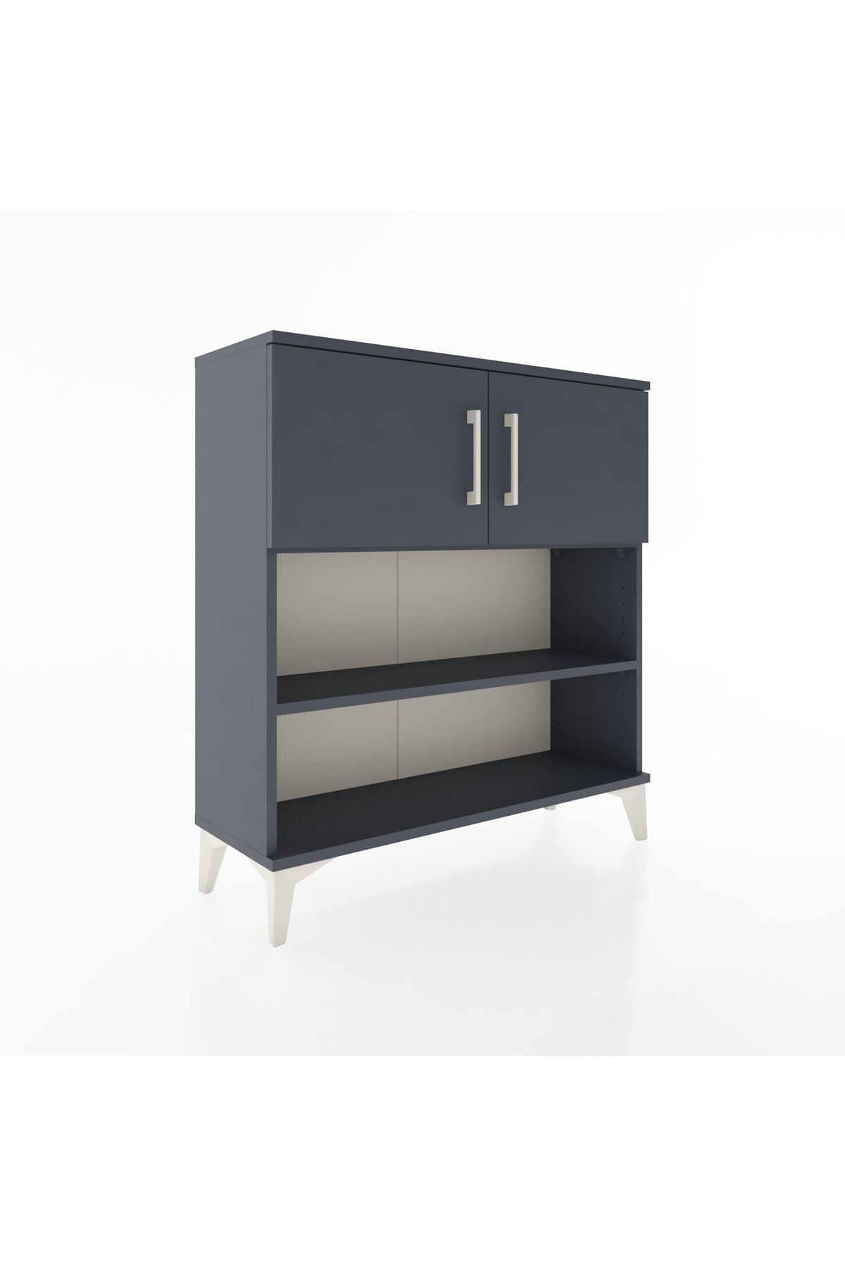 Arges Şifonyer 3 Raflı 2 Kapaklı 88x30x96 Antrasit-Antrasit