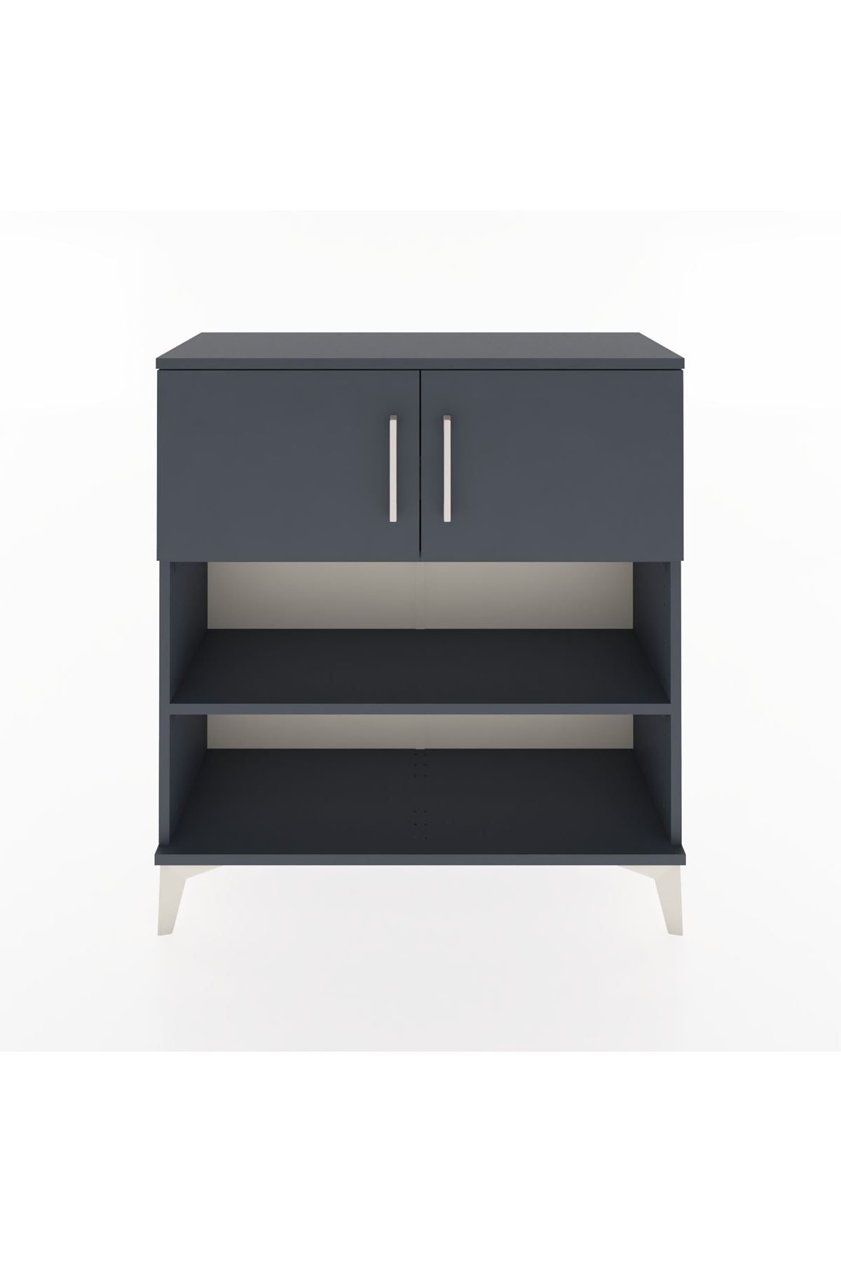 Arges Şifonyer 3 Raflı 2 Kapaklı 88x30x96 Antrasit-Antrasit