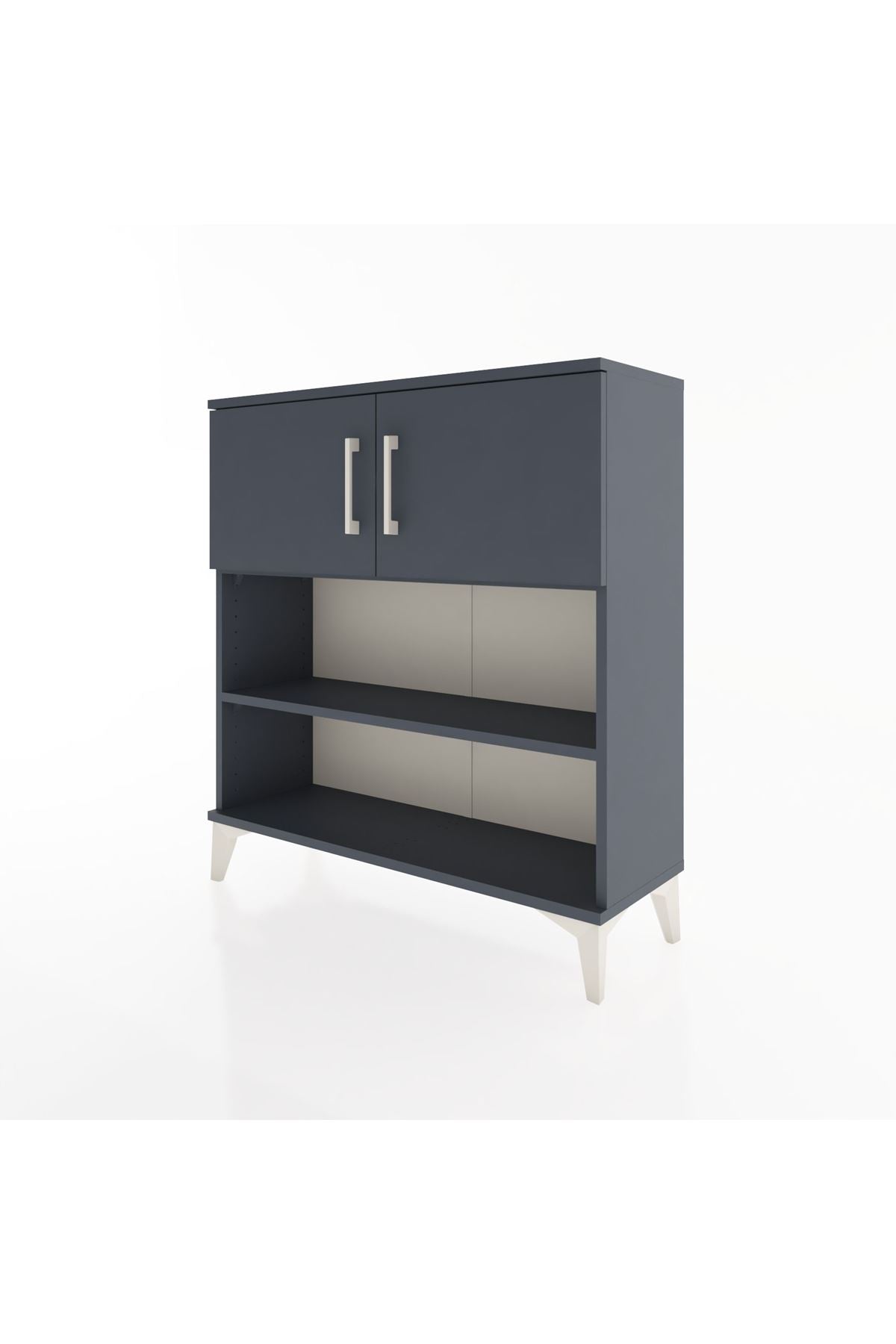 Arges Şifonyer 3 Raflı 2 Kapaklı 88x30x96 Antrasit-Antrasit