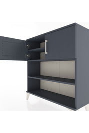 Arges Şifonyer 3 Raflı 2 Kapaklı 88x30x96 Antrasit-Antrasit