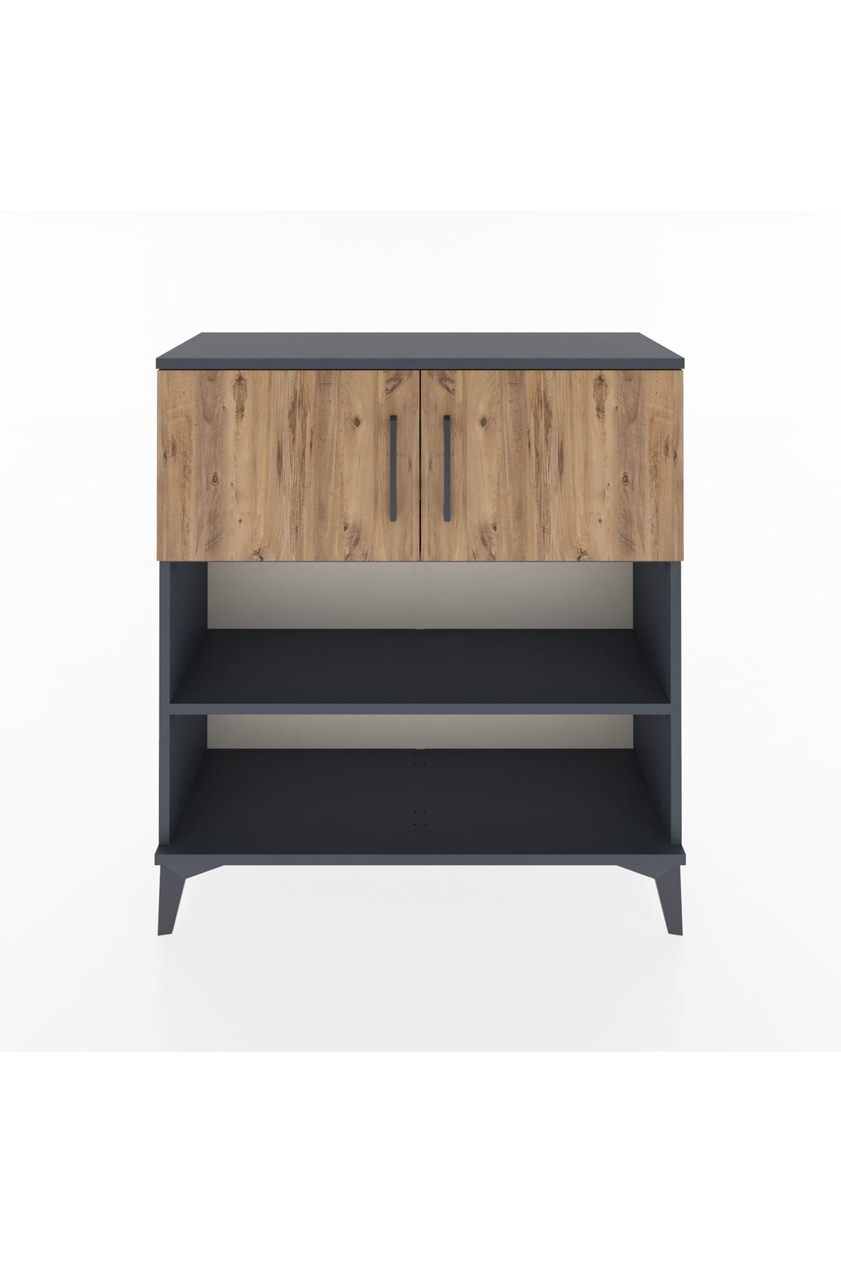 Arges Şifonyer 3 Raflı 2 Kapaklı 88x30x96 Antrasit-Çam