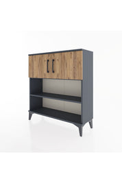 Arges Şifonyer 3 Raflı 2 Kapaklı 88x30x96 Antrasit-Çam