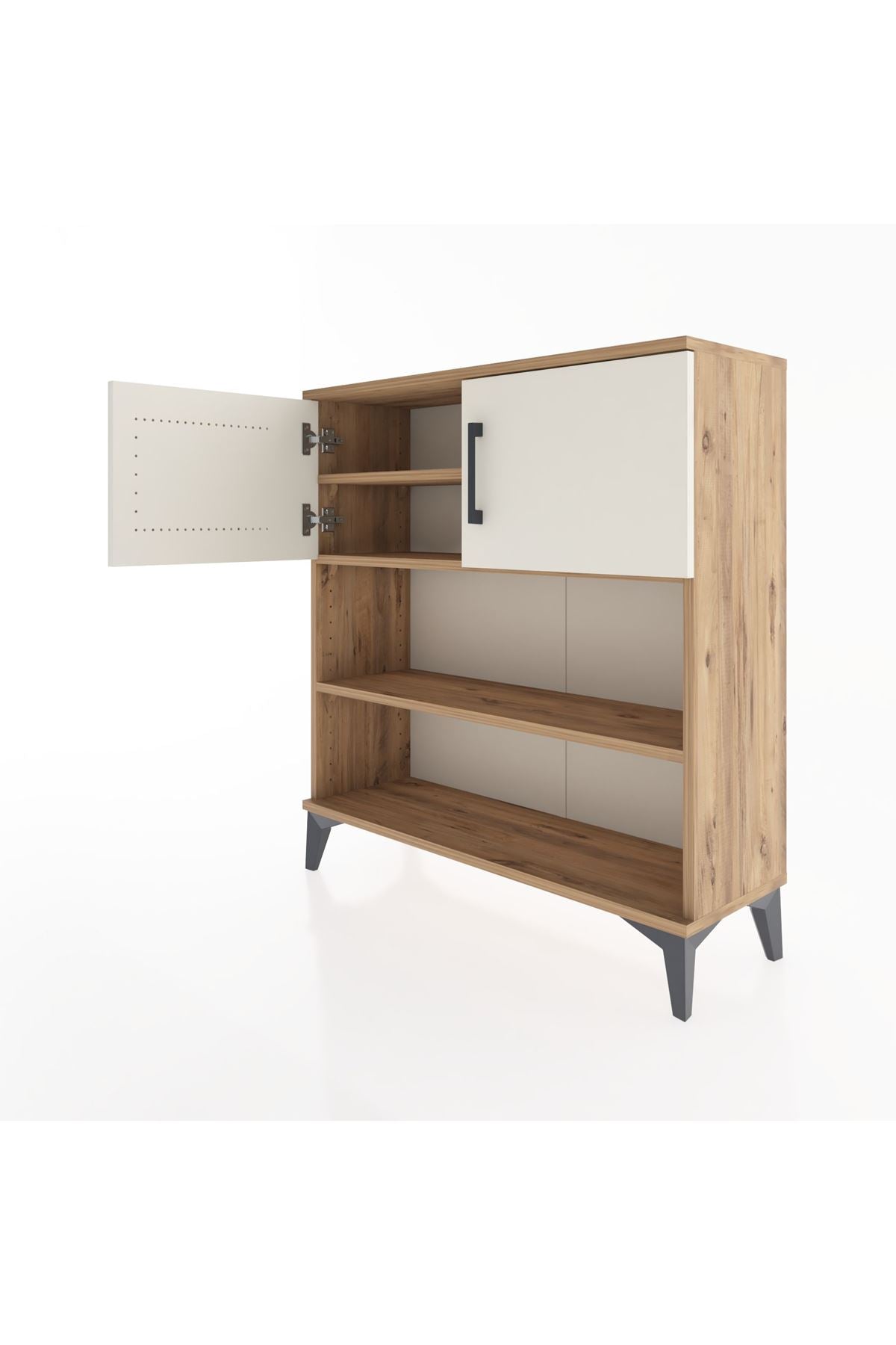 Arges Şifonyer 3 Raflı 2 Kapaklı 88x30x96 Çam-Aytaşı