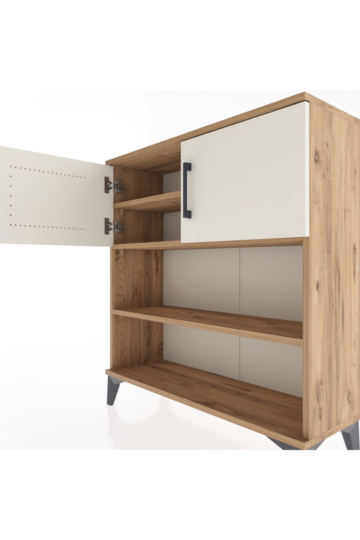 Arges Şifonyer 3 Raflı 2 Kapaklı 88x30x96 Çam-Aytaşı