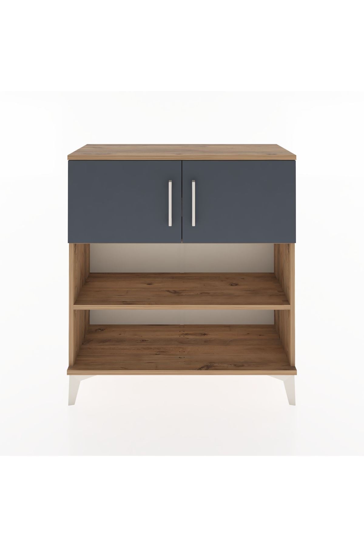 Arges Şifonyer 3 Raflı 2 Kapaklı 88x30x96 Çam-Antrasit