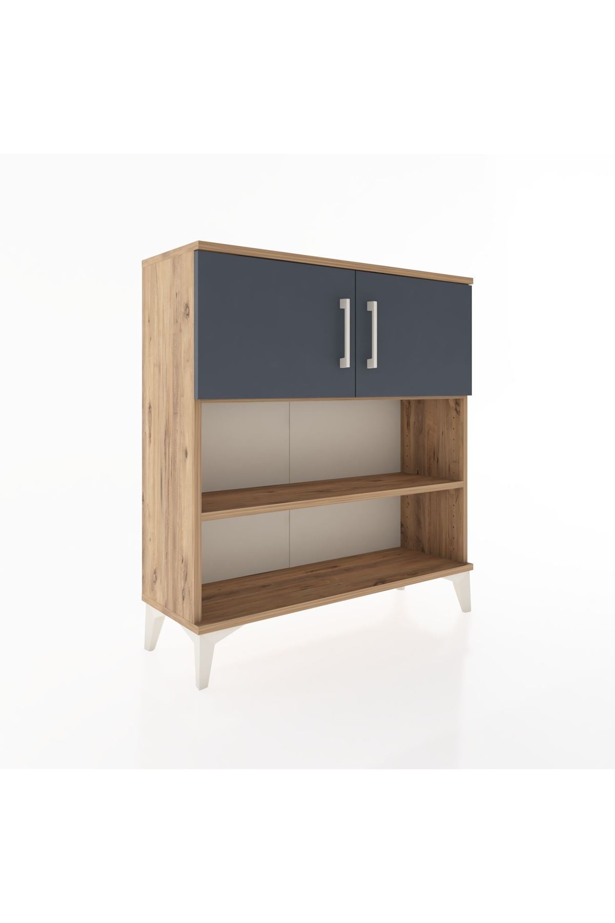 Arges Şifonyer 3 Raflı 2 Kapaklı 88x30x96 Çam-Antrasit