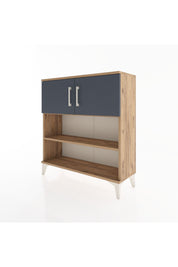 Arges Şifonyer 3 Raflı 2 Kapaklı 88x30x96 Çam-Antrasit