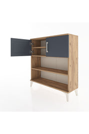 Arges Şifonyer 3 Raflı 2 Kapaklı 88x30x96 Çam-Antrasit