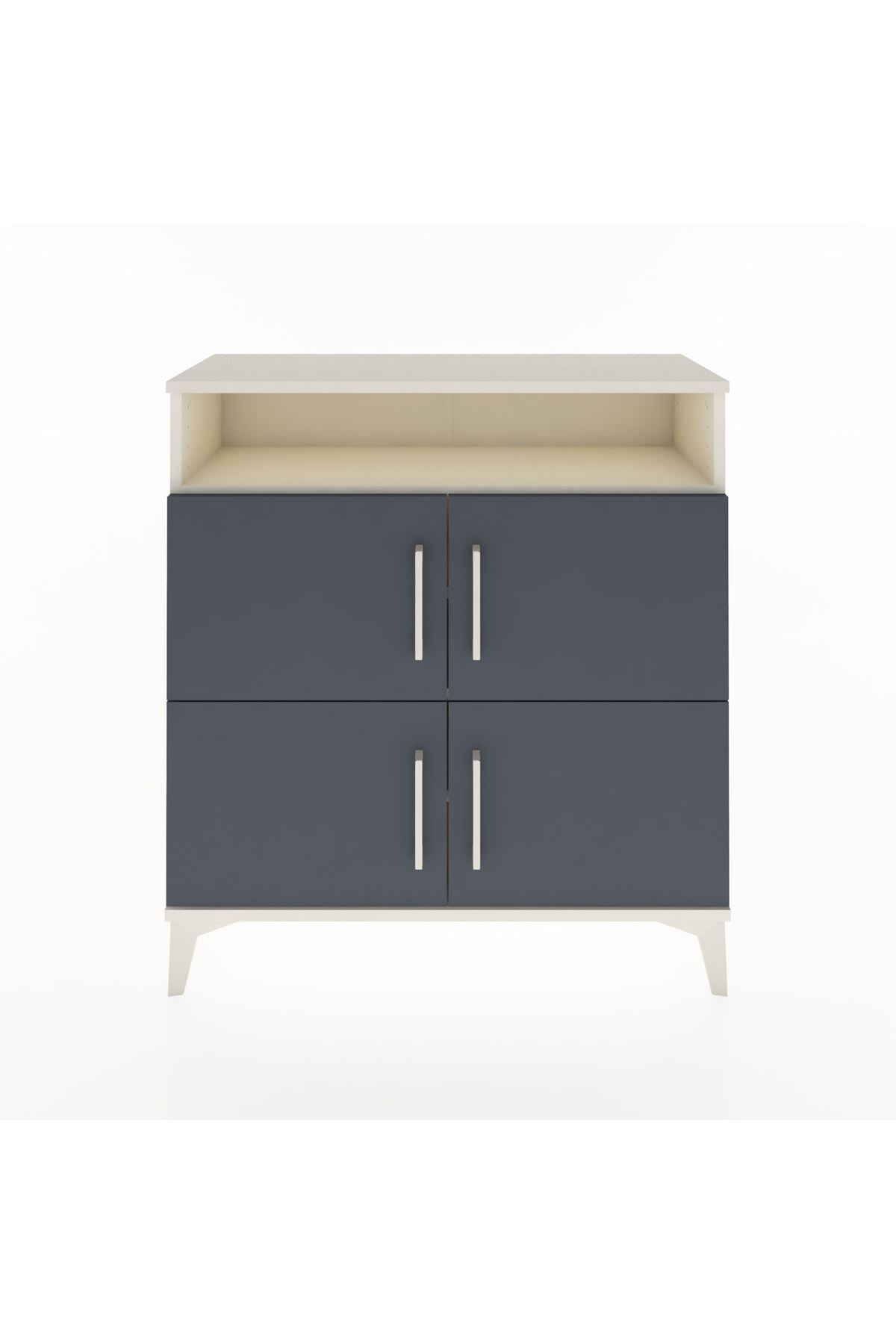 Arges Şifonyer 4 Raflı 4 Kapaklı 88x30x96 Aytaşı-Antrasit