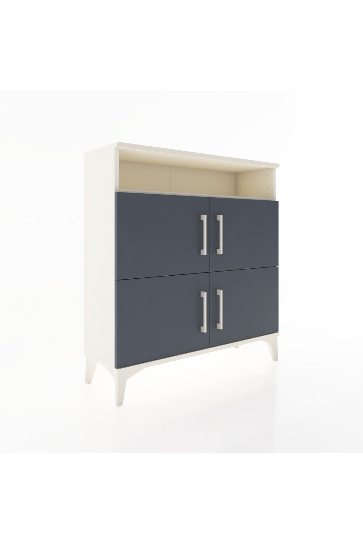 Arges Şifonyer 4 Raflı 4 Kapaklı 88x30x96 Aytaşı-Antrasit