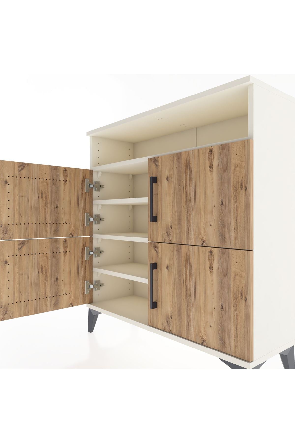 Arges Şifonyer 4 Raflı 4 Kapaklı 88x30x96 Aytaşı-Çam