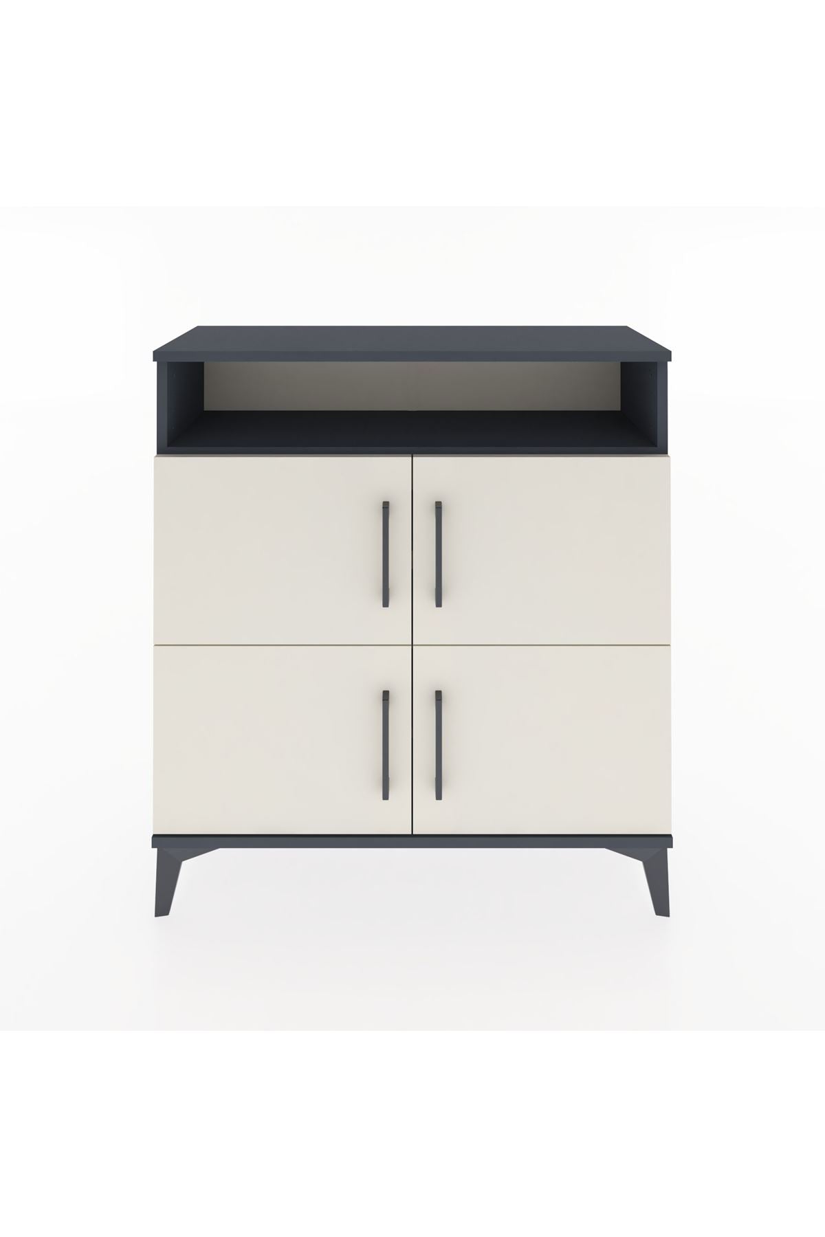 Arges Şifonyer 4 Raflı 4 Kapaklı 88x30x96 Antrasit-Aytaşı