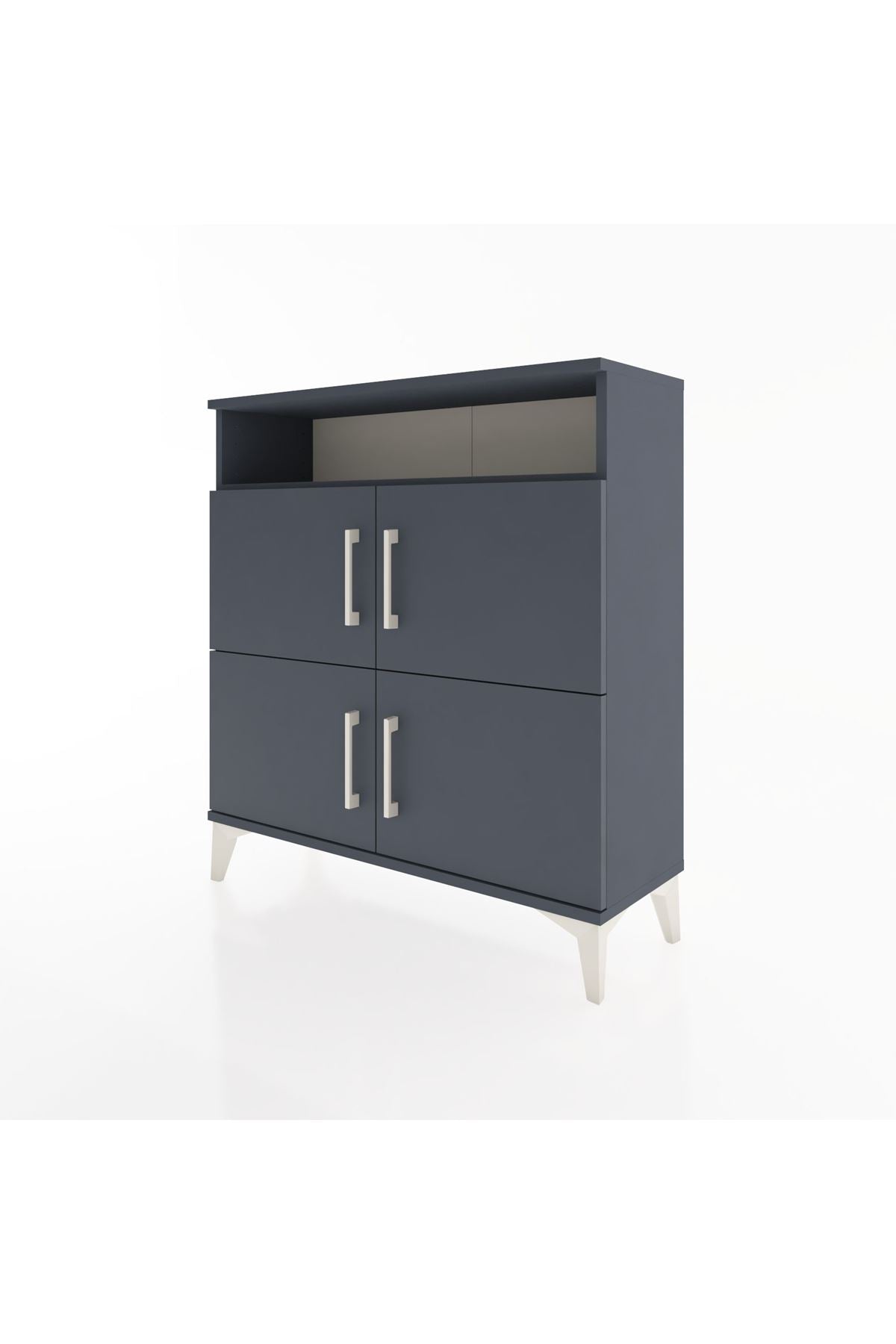 Arges Şifonyer 4 Raflı 4 Kapaklı 88x30x96 Antrasit-Antrasit