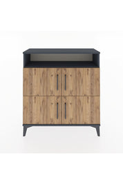 Arges Şifonyer 4 Raflı 4 Kapaklı 88x30x96 Antrasit-Çam