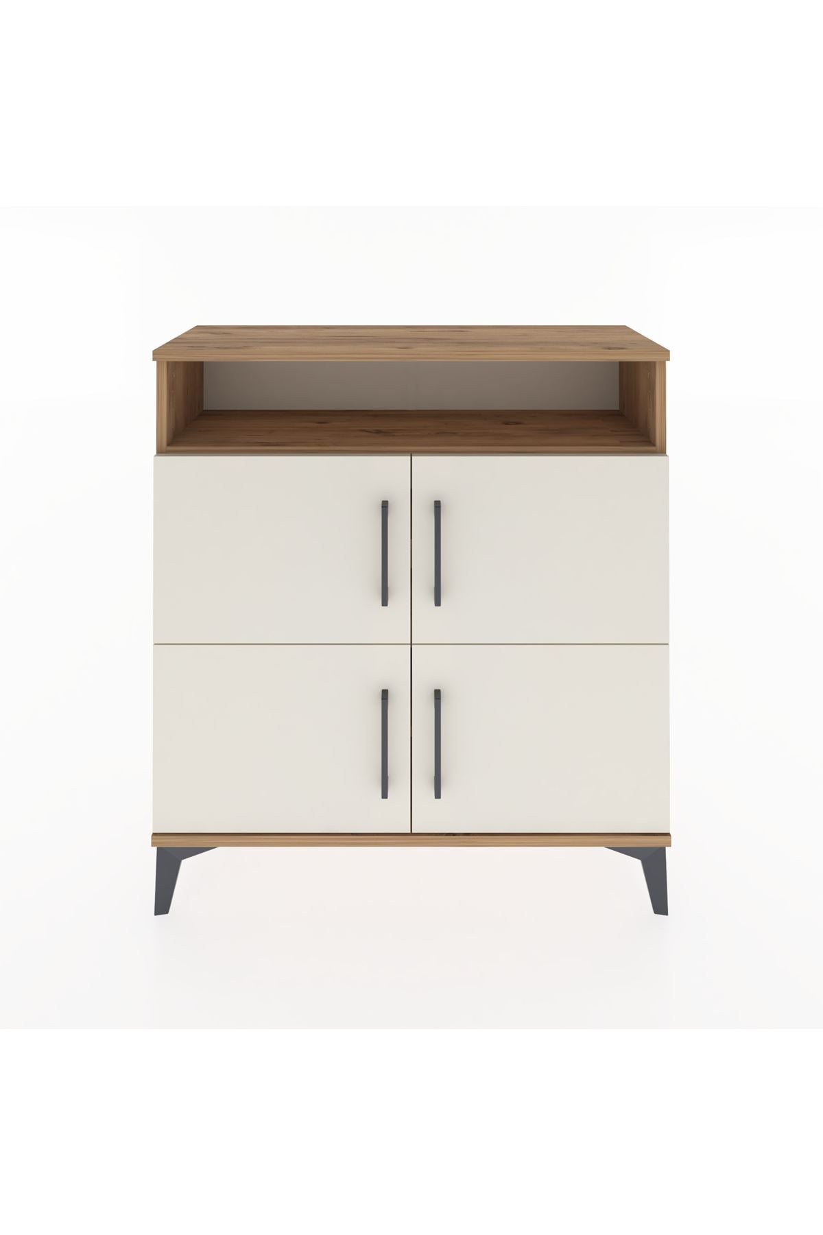 Arges Şifonyer 4 Raflı 4 Kapaklı 88x30x96 Çam-Aytaşı