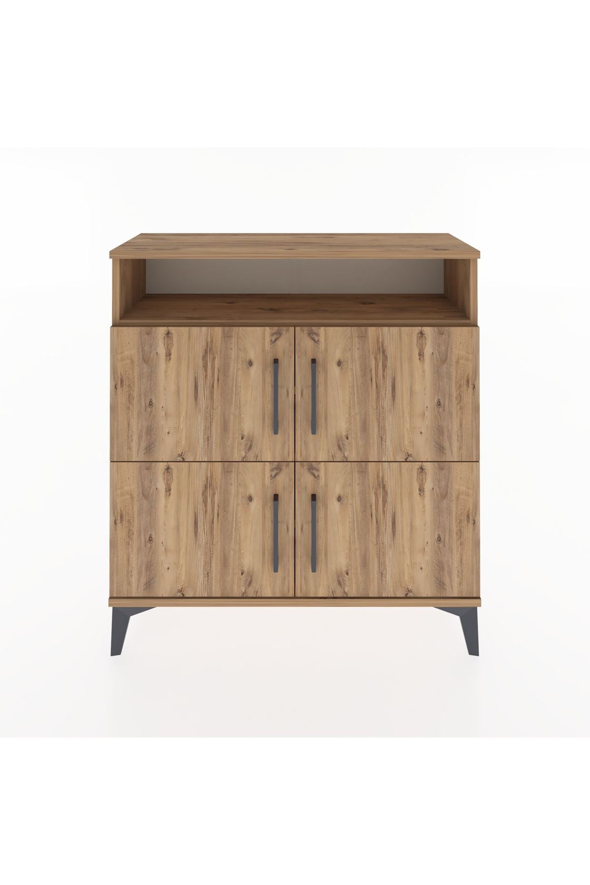 Arges Şifonyer 4 Raflı 4 Kapaklı 88x30x96 Çam-Çam