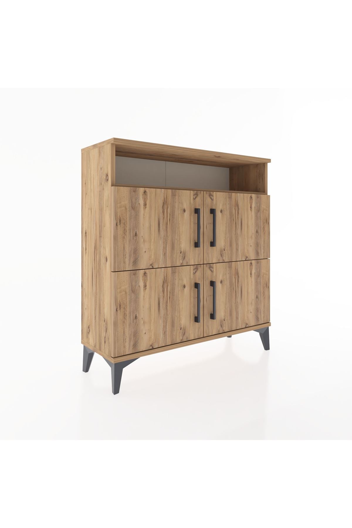 Arges Şifonyer 4 Raflı 4 Kapaklı 88x30x96 Çam-Çam