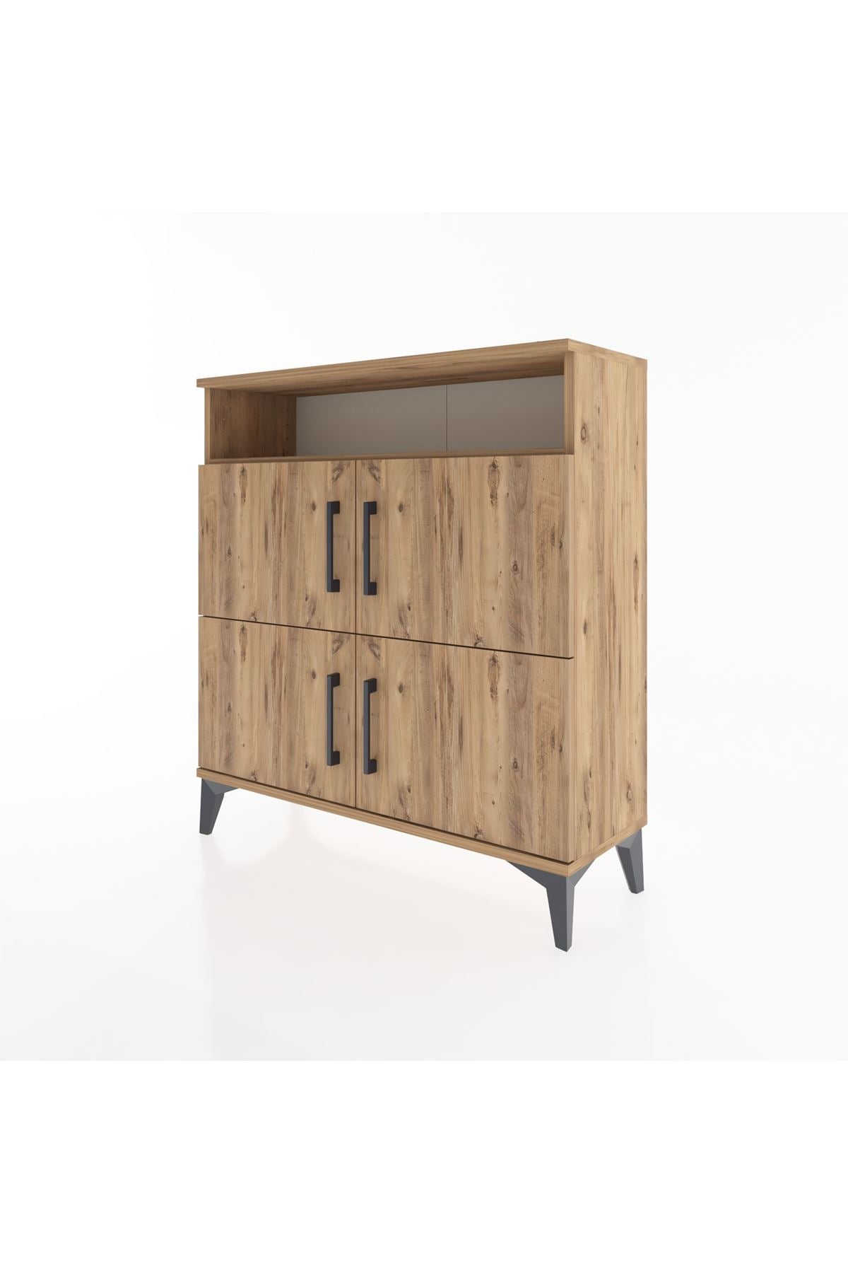 Arges Şifonyer 4 Raflı 4 Kapaklı 88x30x96 Çam-Çam