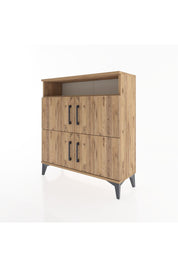 Arges Şifonyer 4 Raflı 4 Kapaklı 88x30x96 Çam-Çam