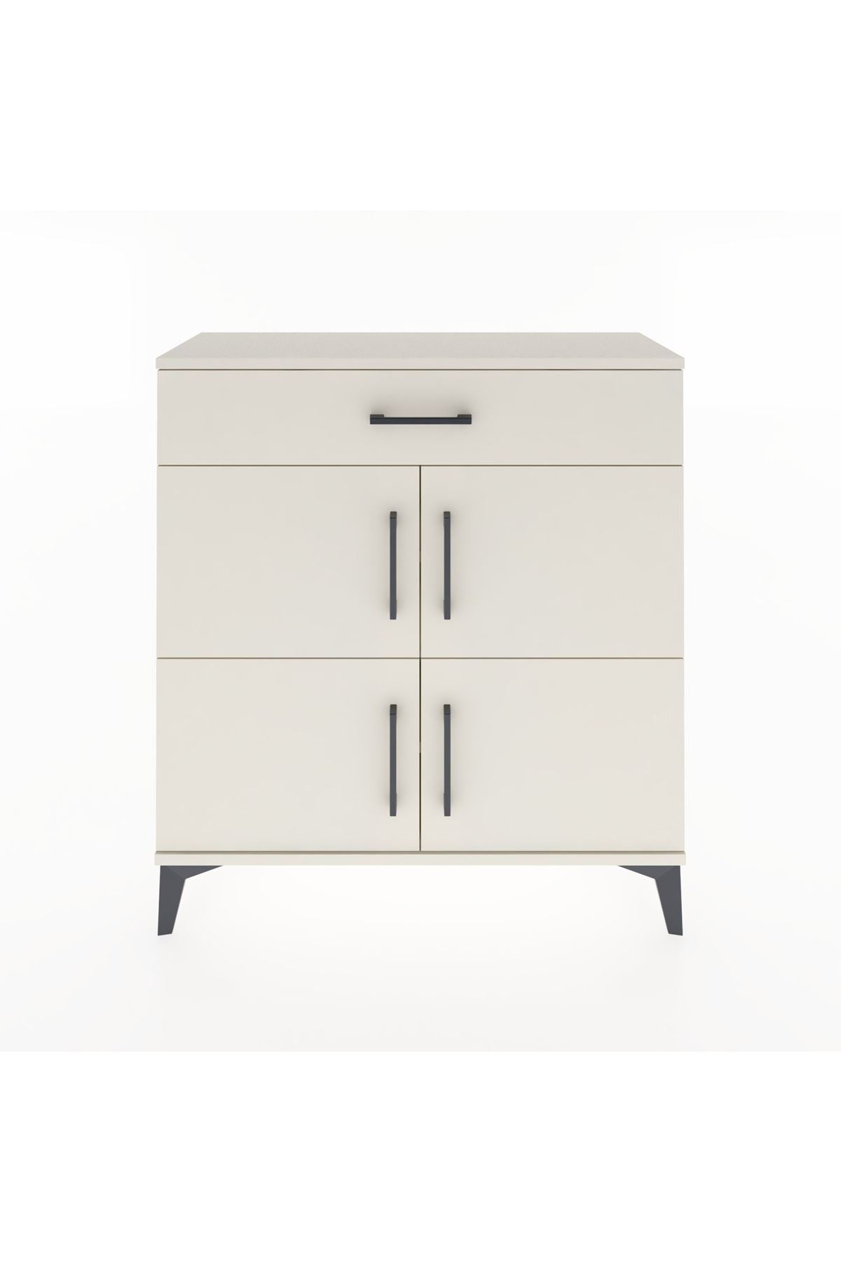 Arges Şifonyer 3 Raflı Tek Çekmeceli 4 Kapaklı 88x30x96 Aytaşı-Aytaşı