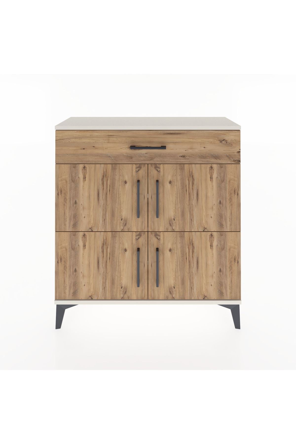 Arges Şifonyer 3 Raflı Tek Çekmeceli 4 Kapaklı 88x30x96 Aytaşı-Çam