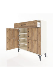 Arges Şifonyer 3 Raflı Tek Çekmeceli 4 Kapaklı 88x30x96 Aytaşı-Çam