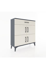 Arges Şifonyer 3 Raflı Tek Çekmeceli 4 Kapaklı 88x30x96 Antrasit-Aytaşı