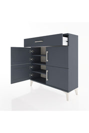 Arges Şifonyer 3 Raflı Tek Çekmeceli 4 Kapaklı 88x30x96 Antrasit-Antrasit