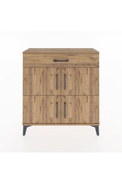 Arges Şifonyer 3 Raflı Tek Çekmeceli 4 Kapaklı 88x30x96 Çam-Çam