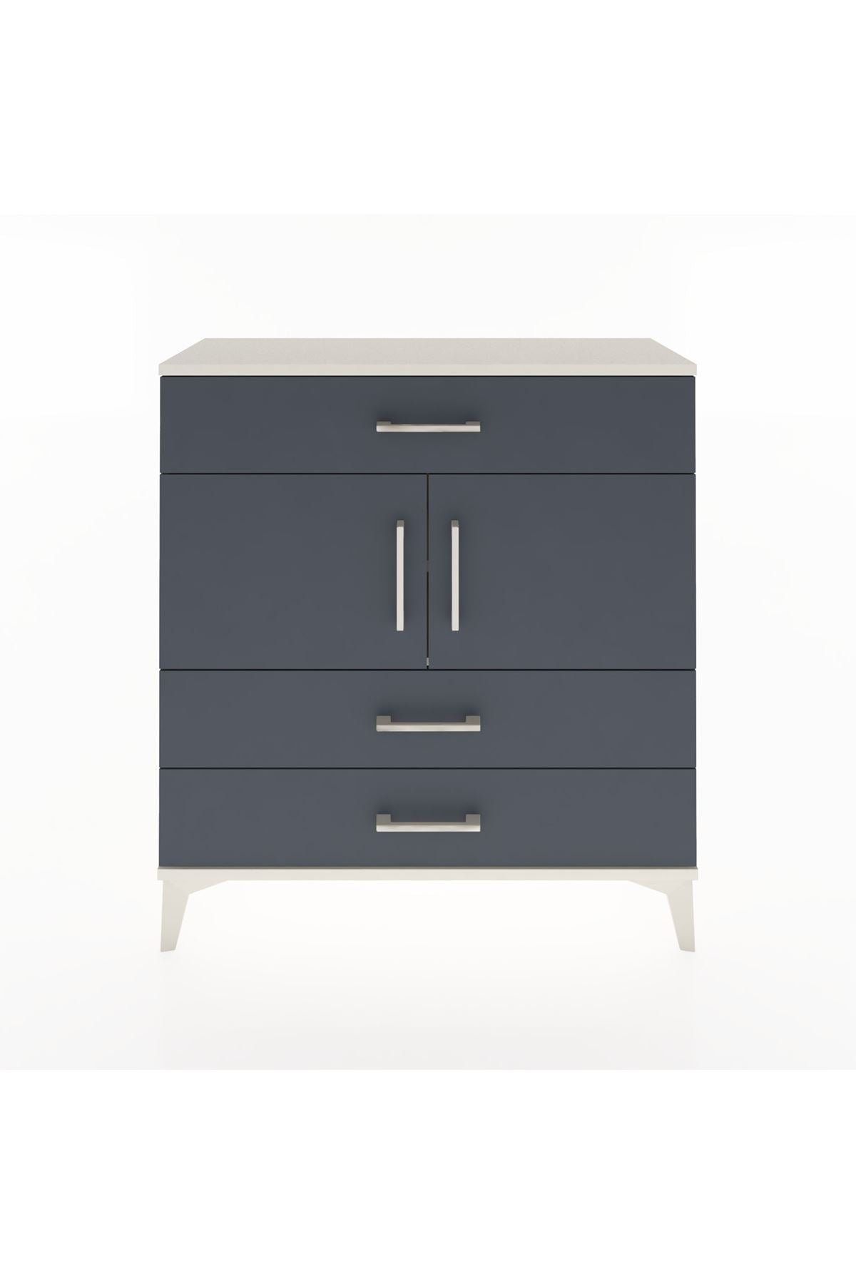 Arges Şifonyer 2 Raflı 3 Çekmeceli 2 Kapaklı 88x30x96 Aytaşı-Antrasit