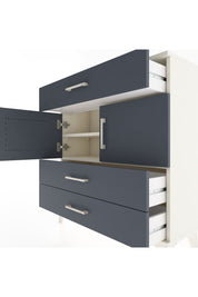 Arges Şifonyer 2 Raflı 3 Çekmeceli 2 Kapaklı 88x30x96 Aytaşı-Antrasit