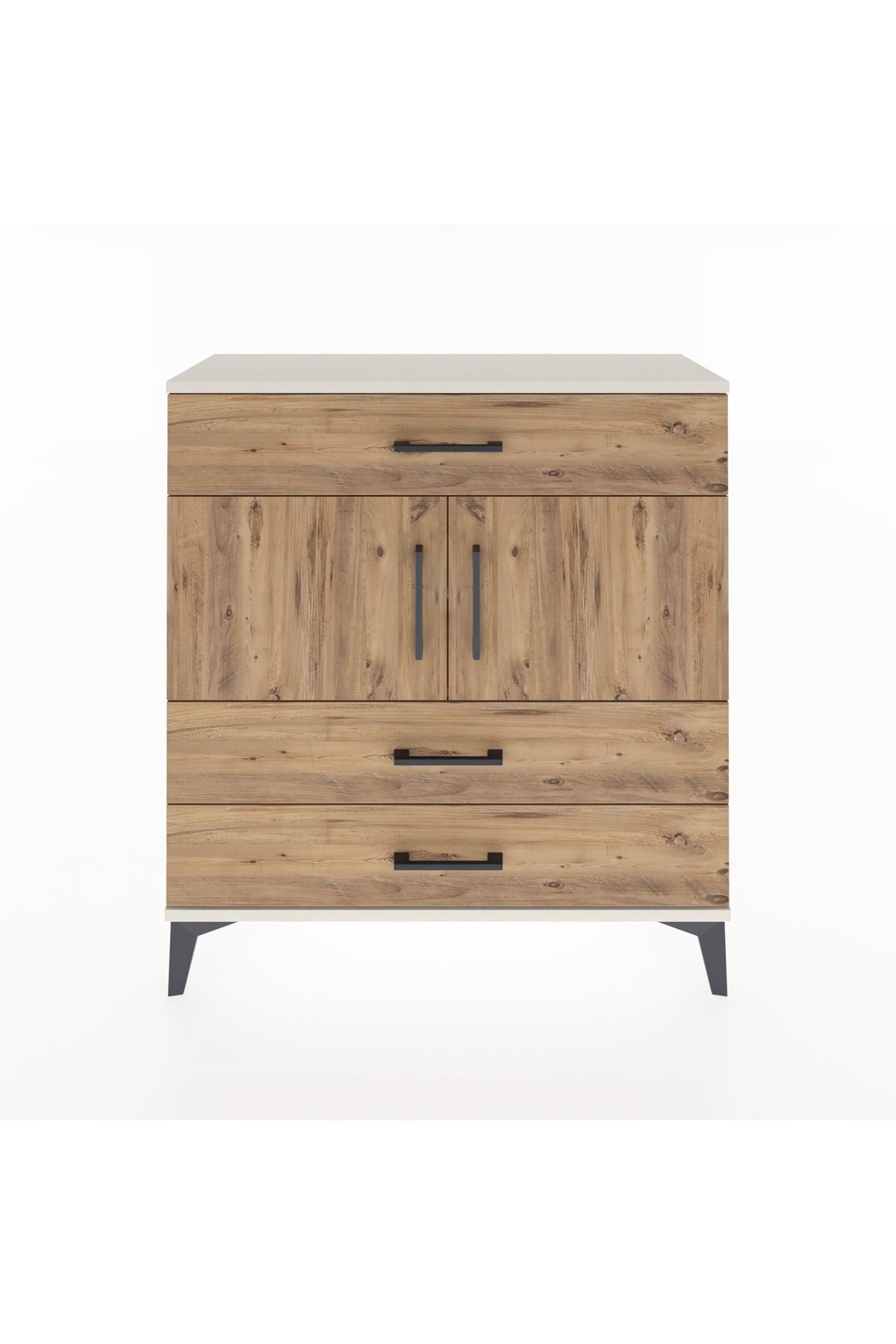 Arges Şifonyer 2 Raflı 3 Çekmeceli 2 Kapaklı 88x30x96 Aytaşı-Çam