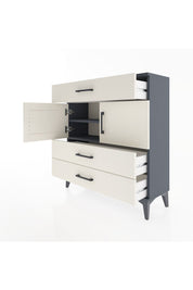 Arges Şifonyer 2 Raflı 3 Çekmeceli 2 Kapaklı 88x30x96 Antrasit-Aytaşı