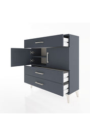 Arges Şifonyer 2 Raflı 3 Çekmeceli 2 Kapaklı 88x30x96 Antrasit-Antrasit