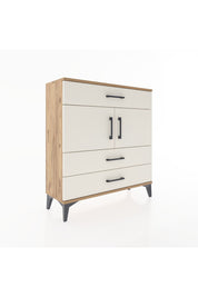 Arges Şifonyer 2 Raflı 3 Çekmeceli 2 Kapaklı 88x30x96 Çam-Aytaşı