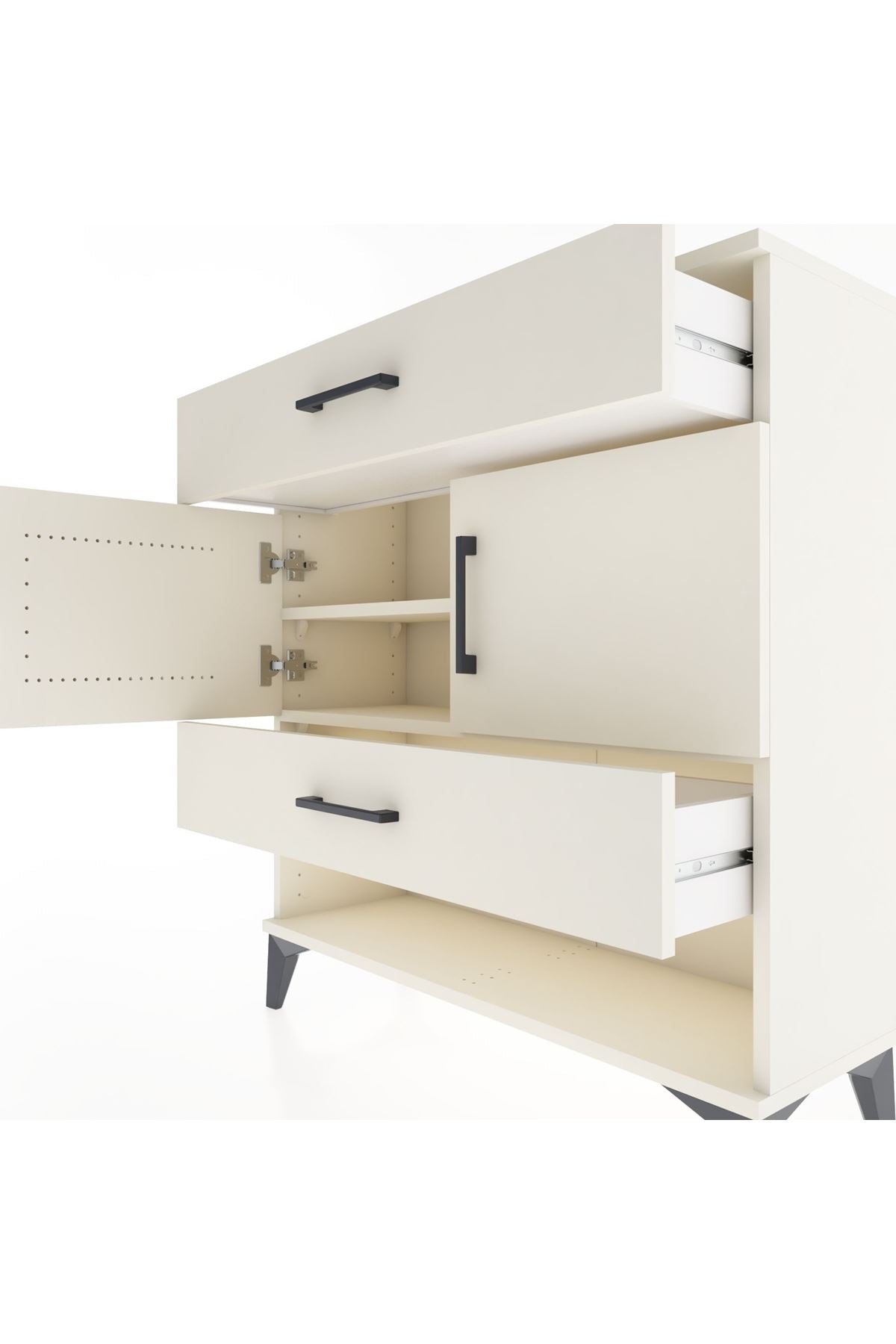 Arges Şifonyer 2 Raflı 2 Çekmeceli 2 Kapaklı 88x30x96 Aytaşı-Aytaşı